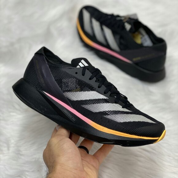 Adidas Adizero Takumi Sen 10 Low Mens Running Shoes Black ID2793 NEW Multi Sz - Picture 1 of 5